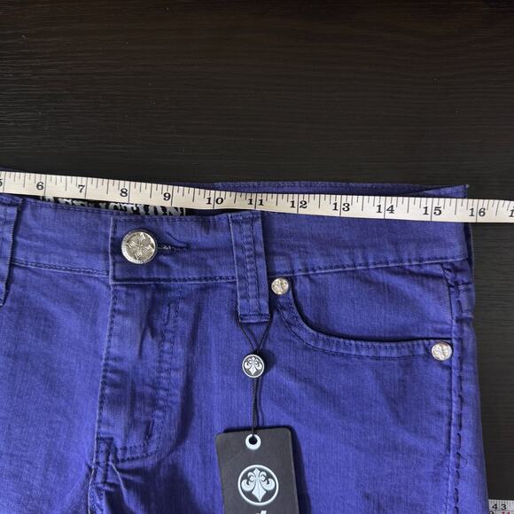 Affliction Shorts Womens size 30 Vikki Studded Cut Off Y2K Punk Grunge NEW - Picture 10 of 13